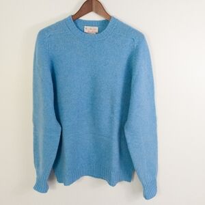 Vintage Alan Paine Shetland Wool Sweater Blue Size 40